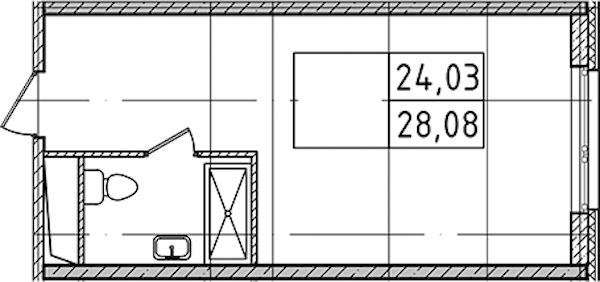 Квартира студия 28.08 м², 8/14 эт., Комплекс апартаментов «Ladozhsky Avenir»